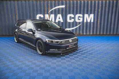 Frontlippe V.2 passend für VW Passat B8 schwarz Hochglanz