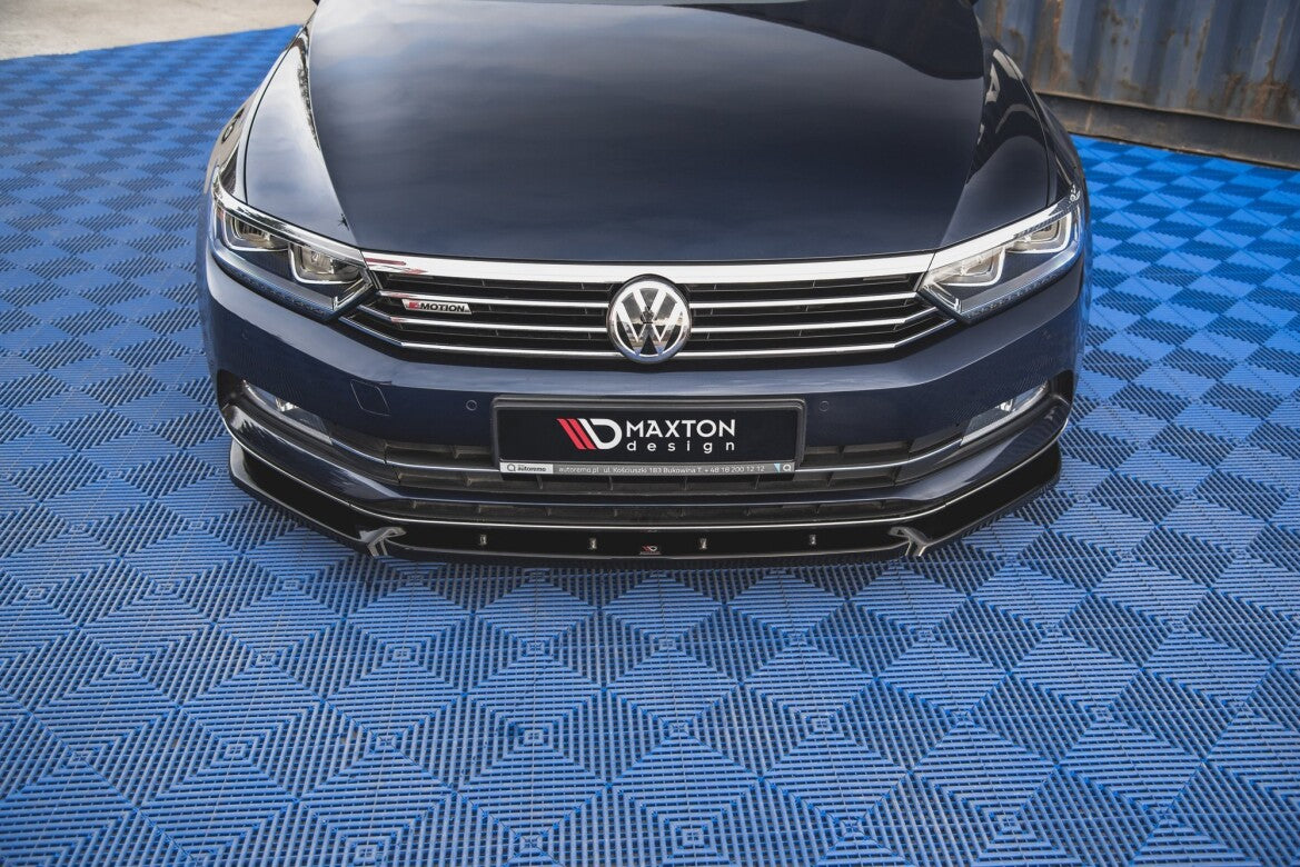 Frontlippe V.2 passend für VW Passat B8 schwarz Hochglanz