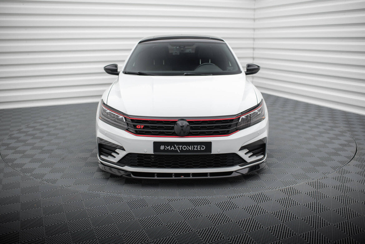 Frontlippe V.2 passend für VW Passat GT B8 FL USA schwarz Hochglanz