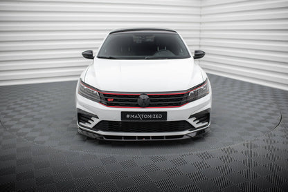 Frontlippe V.2 passend für VW Passat GT B8 FL USA schwarz Hochglanz