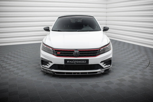 Frontlippe V.2 passend für VW Passat GT B8 FL USA schwarz Hochglanz