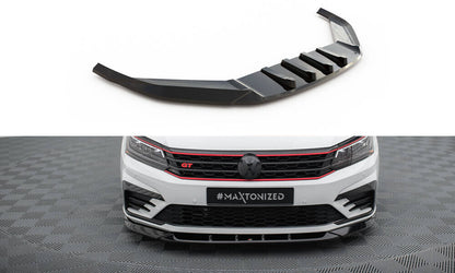 Frontlippe V.2 passend für VW Passat GT B8 FL USA schwarz Hochglanz