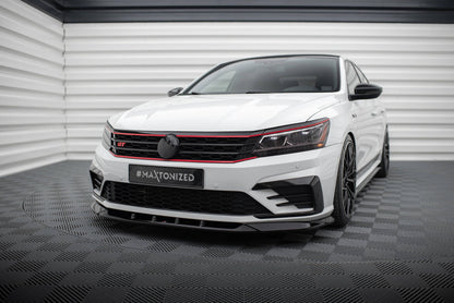 Frontlippe V.2 passend für VW Passat GT B8 FL USA schwarz Hochglanz