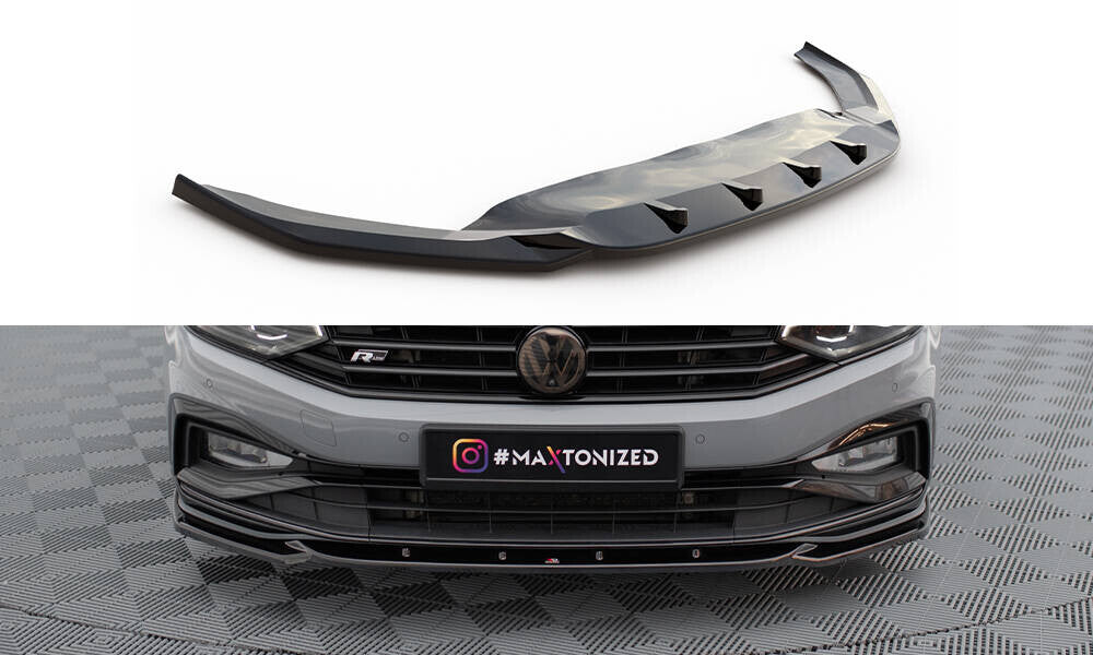 Frontlippe V.2 passend für VW Passat R-Line B8 FL schwarz Hochglanz