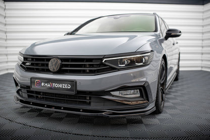 Frontlippe V.2 passend für VW Passat R-Line B8 FL schwarz Hochglanz