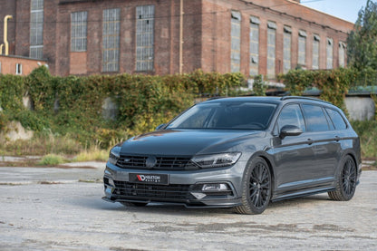 Frontlippe V.2 passend für VW Passat R-Line B8 schwarz Hochglanz