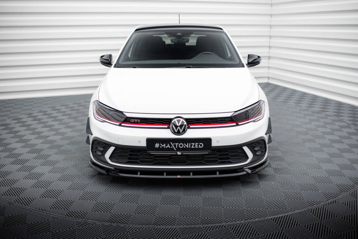 Frontlippe V.2 passend für VW Polo GTI Mk6 FL schwarz Hochglanz