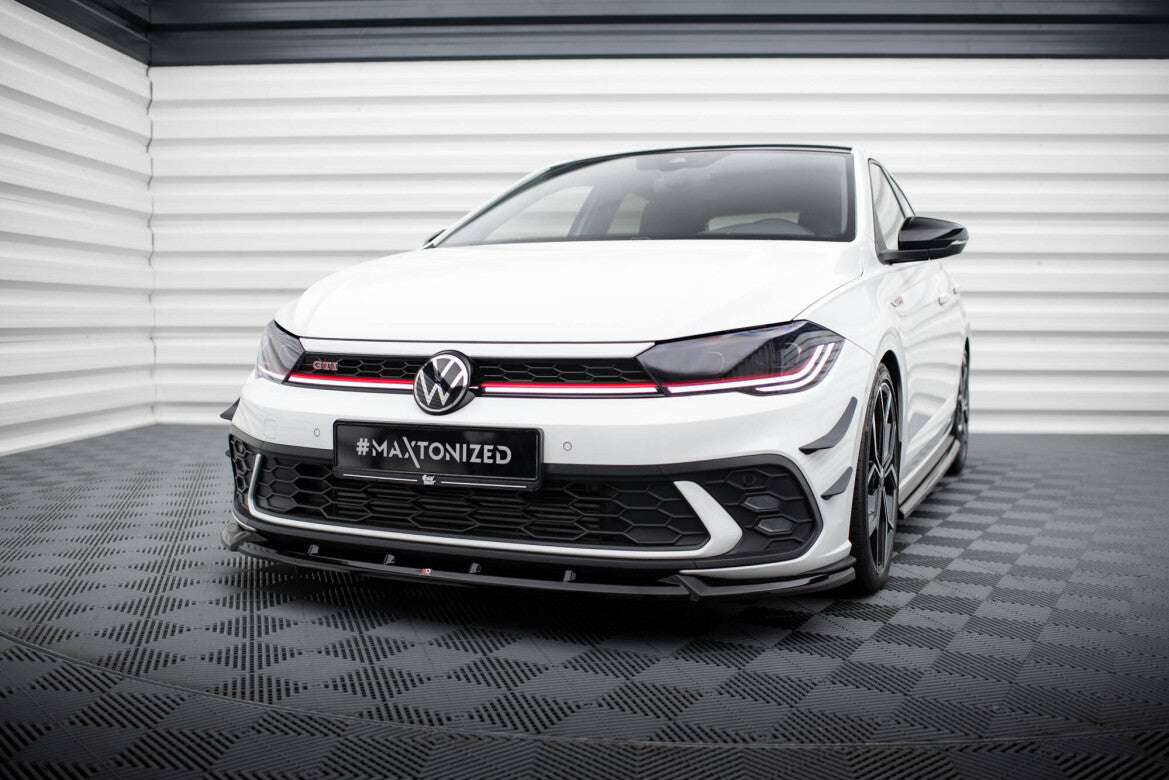 Frontlippe V.2 passend für VW Polo GTI Mk6 FL schwarz Hochglanz