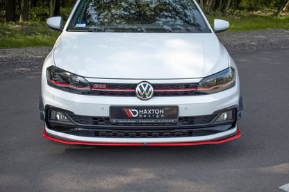 Frontlippe V.2 passend für VW Polo GTI / R-line Mk6 rot Hochglanz