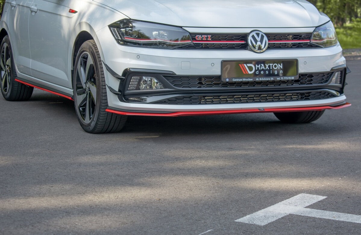 Frontlippe V.2 passend für VW Polo GTI / R-line Mk6 rot Hochglanz