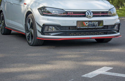 Frontlippe V.2 passend für VW Polo GTI / R-line Mk6 rot Hochglanz