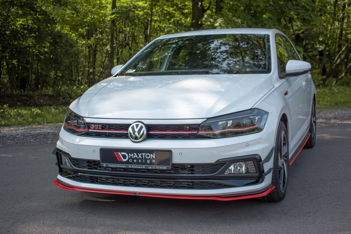 Frontlippe V.2 passend für VW Polo GTI / R-line Mk6 rot Hochglanz