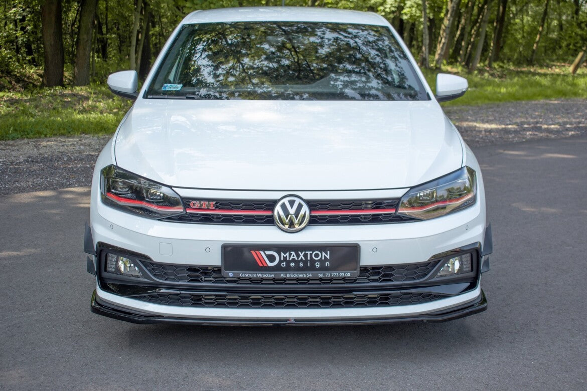 Frontlippe V.2 passend für VW Polo GTI / R-line Mk6 rot Hochglanz