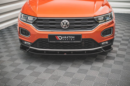 Frontlippe V.2 passend für VW T-Roc Mk1 schwarz Hochglanz