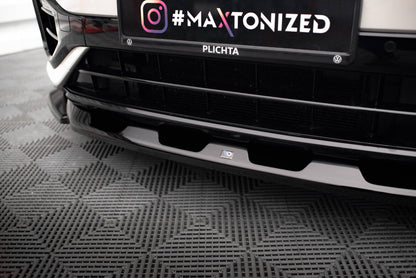Frontlippe V.2 passend für VW T-Roc R / R-Line Mk1 FL schwarz Hochglanz