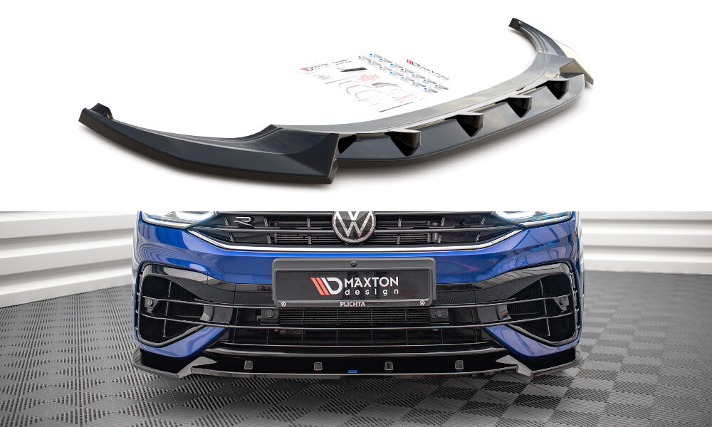 Frontlippe V.2 passend für VW Tiguan R / R-Line Mk2 FL schwarz Hochglanz