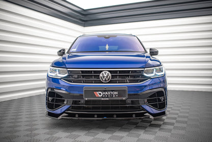 Frontlippe V.2 passend für VW Tiguan R / R-Line Mk2 FL schwarz Hochglanz