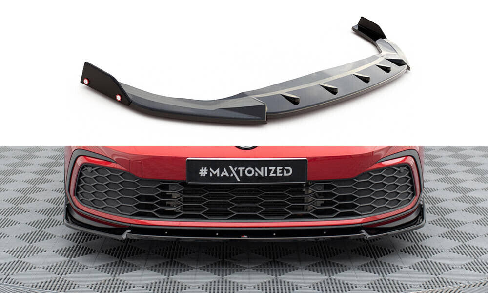 Frontlippe V.3 + Flaps passend für VW Golf GTI / GTE / GTD / R-Line Mk8