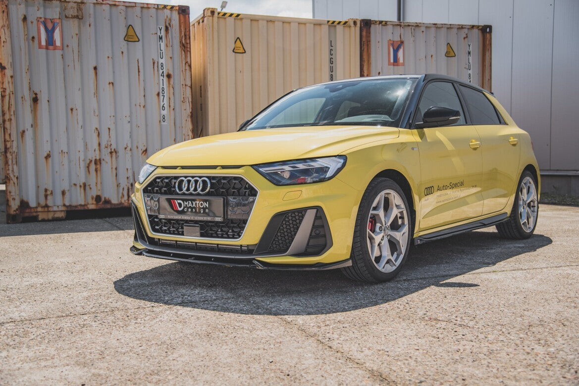 Frontlippe V.3 passend für Audi A1 S-Line GB schwarz Hochglanz
