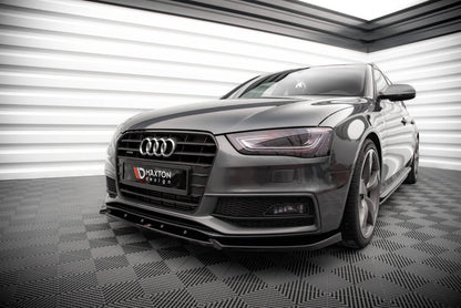 Frontlippe V.3 passend für Audi A4 S-Line / S4 B8 FL schwarz Hochglanz