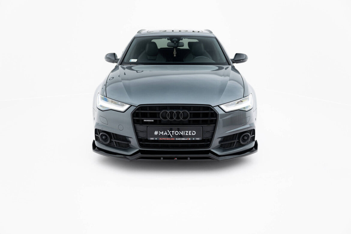 Frontlippe V.3 passend für Audi A6 / A6 C7 S-line/ S6 C7 FL schwarz Hochglanz