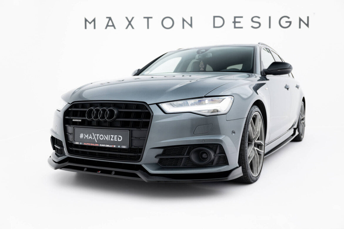 Frontlippe V.3 passend für Audi A6 / A6 C7 S-line/ S6 C7 FL schwarz Hochglanz