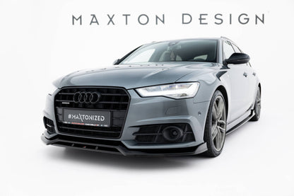 Frontlippe V.3 passend für Audi A6 / A6 C7 S-line/ S6 C7 FL schwarz Hochglanz