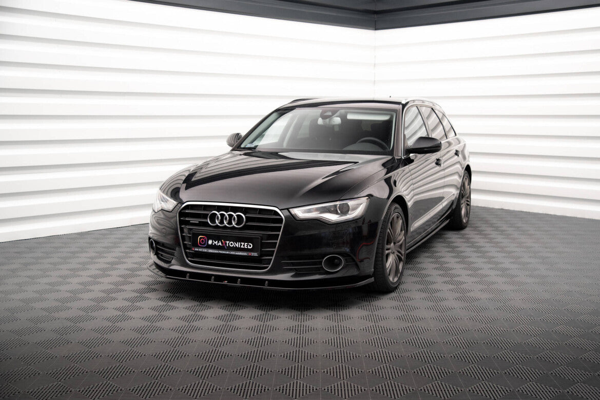 Frontlippe V.3 passend für Audi A6 C7 schwarz Hochglanz
