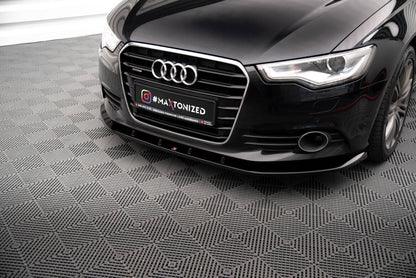 Frontlippe V.3 passend für Audi A6 C7 schwarz Hochglanz