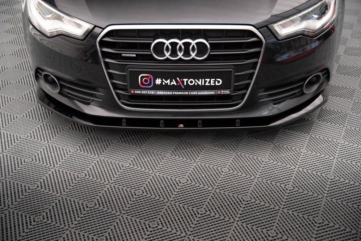 Frontlippe V.3 passend für Audi A6 C7 schwarz Hochglanz