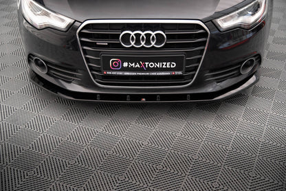Frontlippe V.3 passend für Audi A6 C7 schwarz Hochglanz