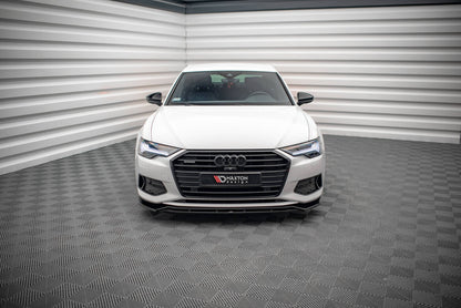 Frontlippe V.3 passend für Audi A6 C8 schwarz Hochglanz