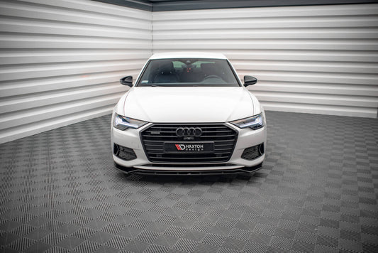 Frontlippe V.3 passend für Audi A6 C8 schwarz Hochglanz