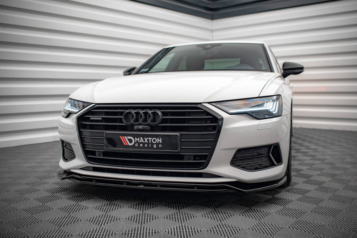 Frontlippe V.3 passend für Audi A6 C8 schwarz Hochglanz