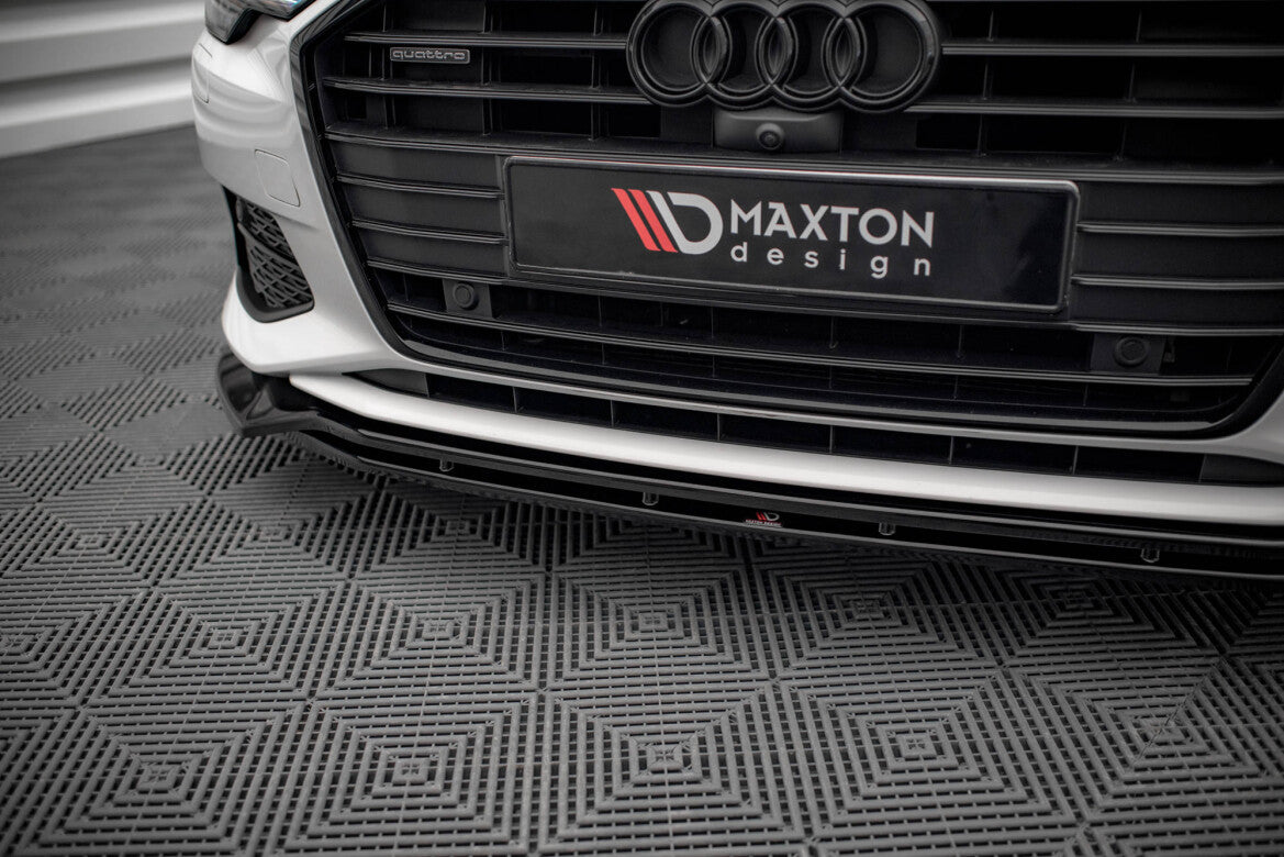 Frontlippe V.3 passend für Audi A6 C8 schwarz Hochglanz