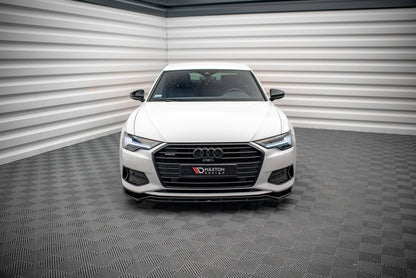 Frontlippe V.3 passend für Audi A6 C8 schwarz Hochglanz