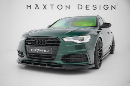 Frontlippe V.3 passend für Audi A6 S-line / S6 C7 schwarz Hochglanz