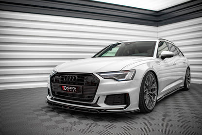 Frontlippe V.3 passend für Audi A6 S-Line / S6 C8 / C8 FL schwarz Hochglanz
