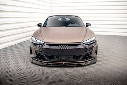 Frontlippe V.3 passend für Audi e-Tron GT / RS GT Mk1 schwarz Hochglanz