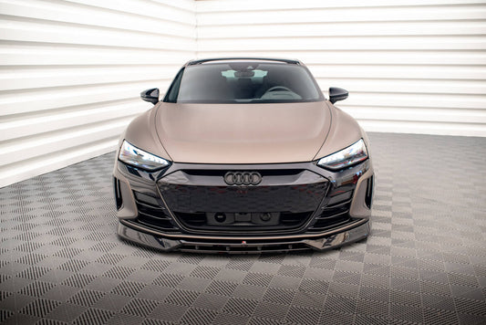 Frontlippe V.3 passend für Audi e-Tron GT / RS GT Mk1 schwarz Hochglanz