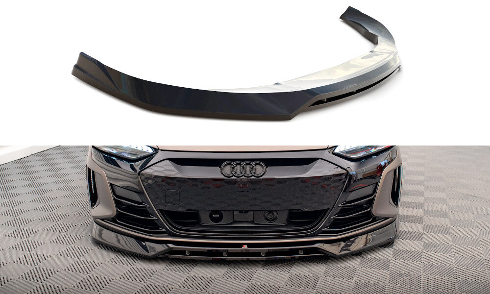 Frontlippe V.3 passend für Audi e-Tron GT / RS GT Mk1 schwarz Hochglanz