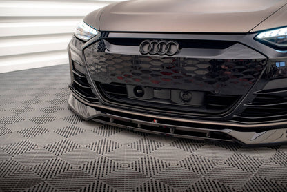 Frontlippe V.3 passend für Audi e-Tron GT / RS GT Mk1 schwarz Hochglanz