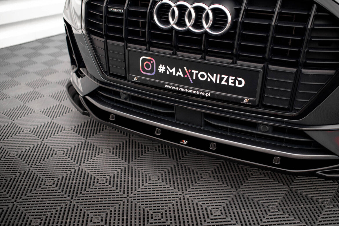 Frontlippe V.3 passend für Audi Q3 Sportback / SUV S-Line F3 schwarz Hochglanz
