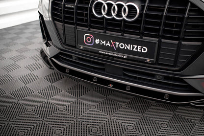 Frontlippe V.3 passend für Audi Q3 Sportback / SUV S-Line F3 schwarz Hochglanz