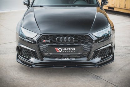 Frontlippe V.3 passend für Audi RS3 8V FL Sportback schwarz Hochglanz