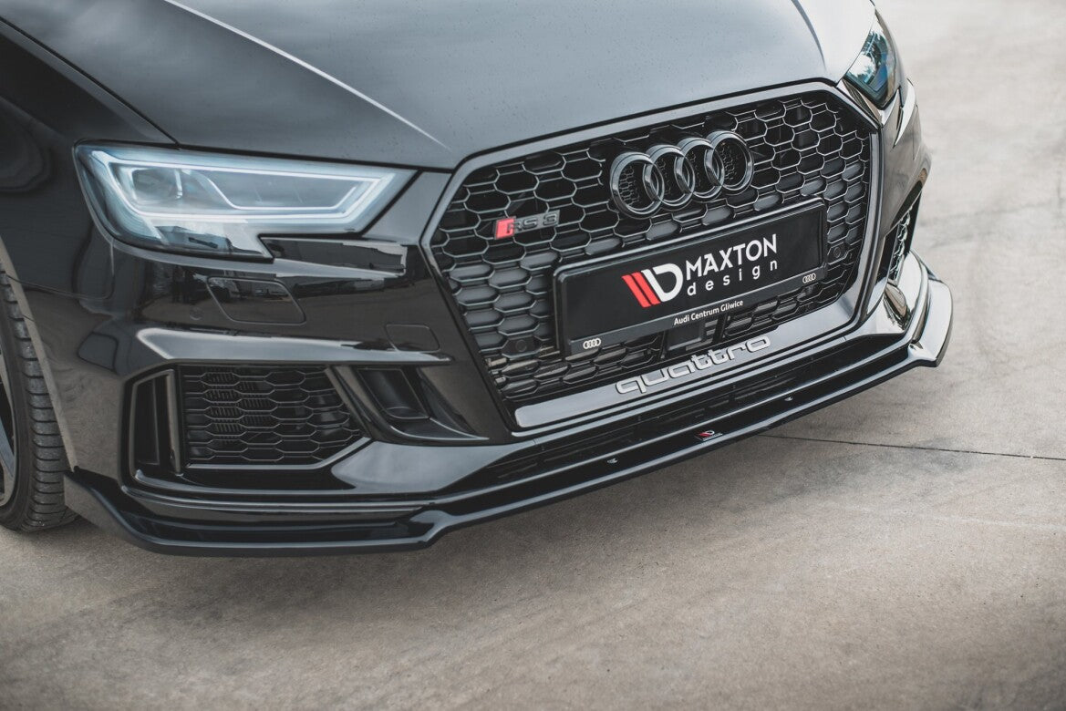 Frontlippe V.3 passend für Audi RS3 8V FL Sportback schwarz Hochglanz