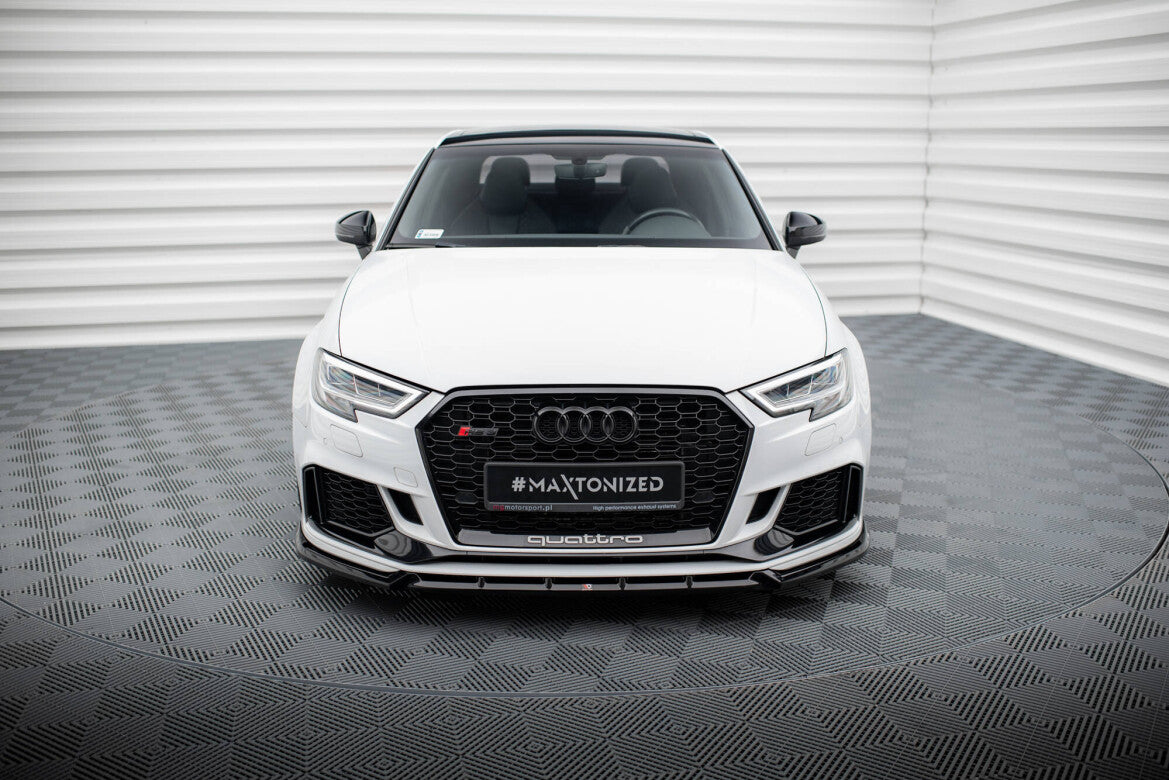 Frontlippe V.3 passend für Audi RS3 Limousine 8V FL schwarz Hochglanz