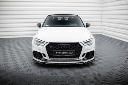 Frontlippe V.3 passend für Audi RS3 Limousine 8V FL schwarz Hochglanz