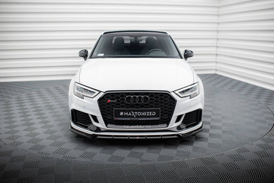 Frontlippe V.3 passend für Audi RS3 Limousine 8V FL schwarz Hochglanz