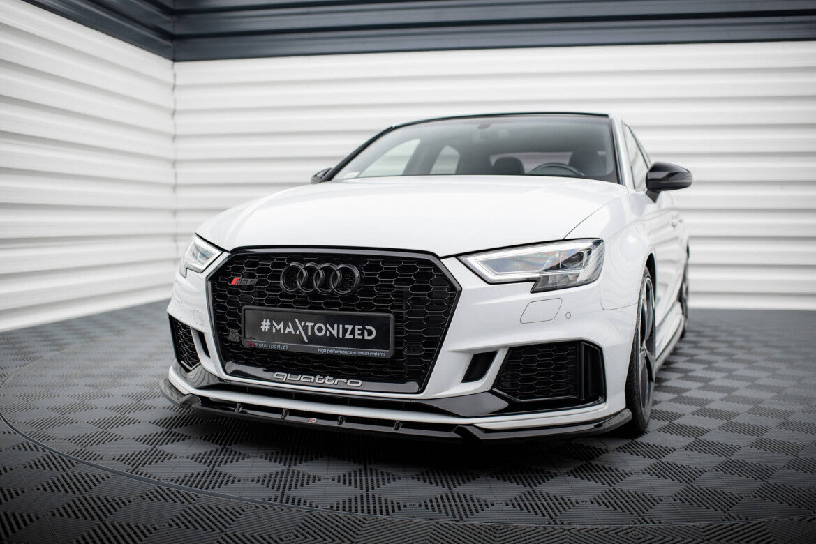 Frontlippe V.3 passend für Audi RS3 Limousine 8V FL schwarz Hochglanz